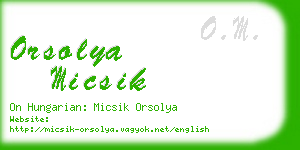 orsolya micsik business card